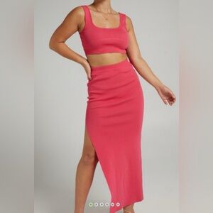 Showpo Pink Two Piece Set.